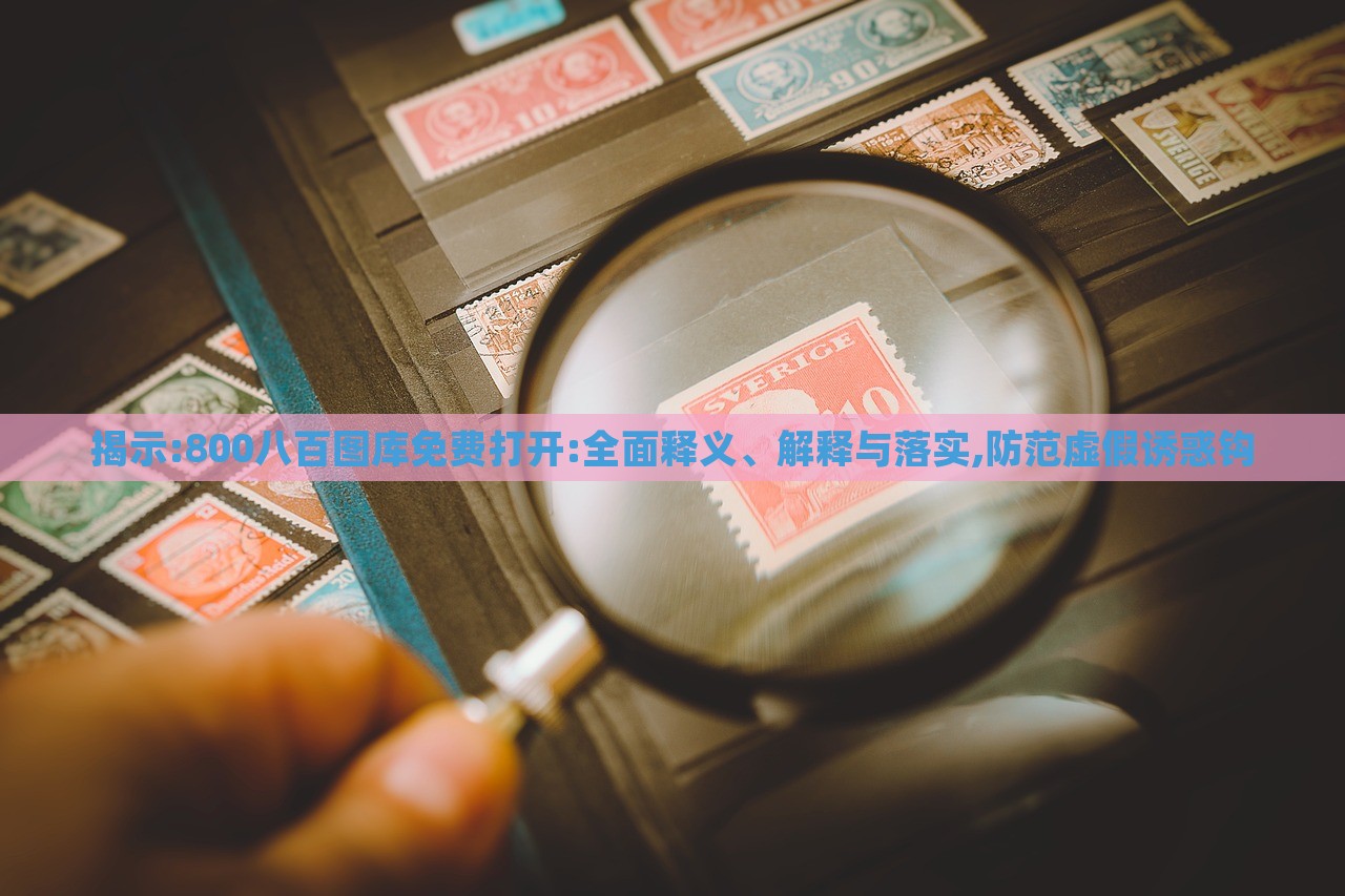 揭示:800八百圖庫免費打開:全面釋義、解釋與落實,防范虛假誘惑鉤