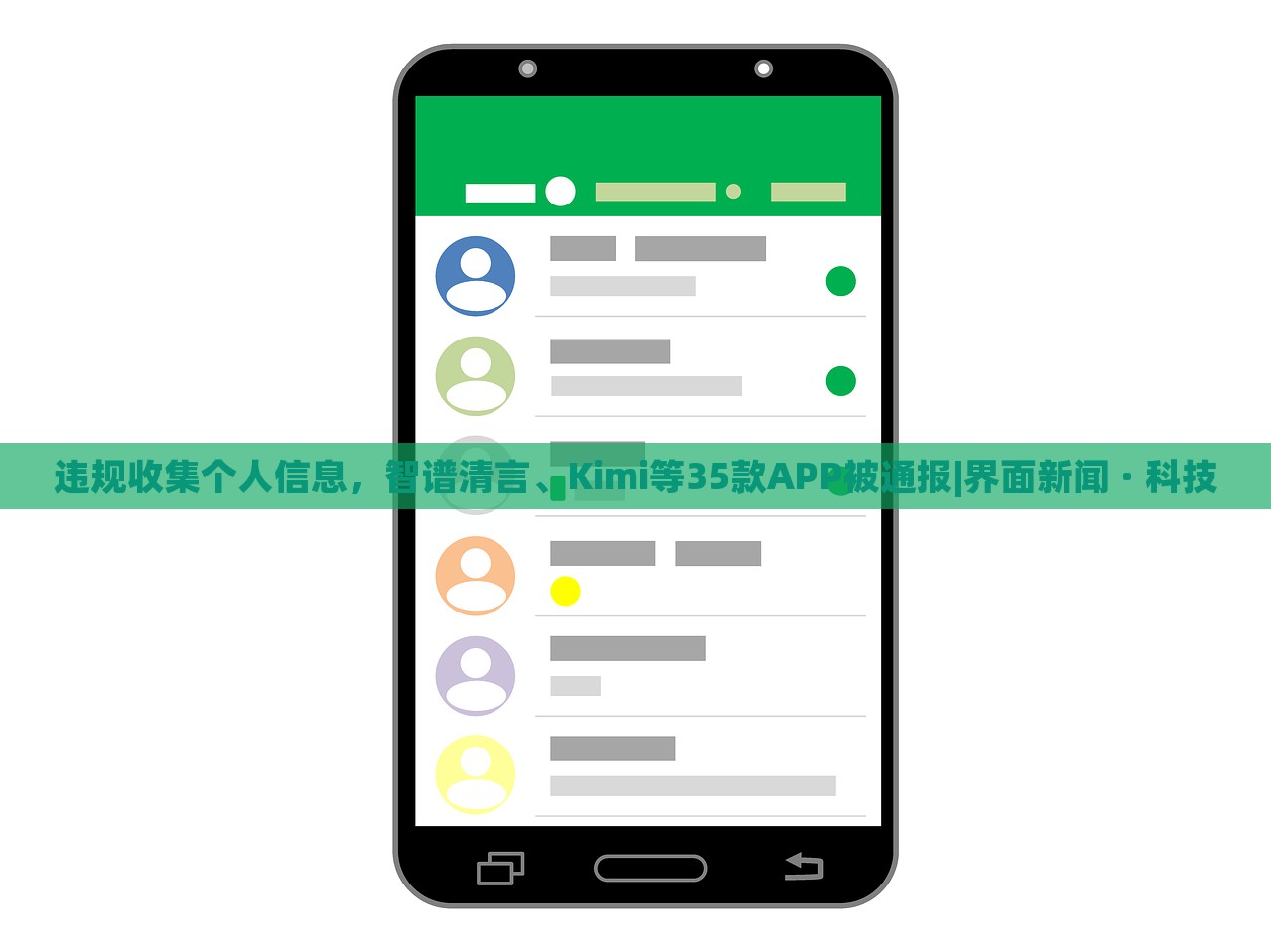 違規(guī)收集個(gè)人信息，智譜清言、Kimi等35款A(yù)PP被通報(bào)|界面新聞 · 科技