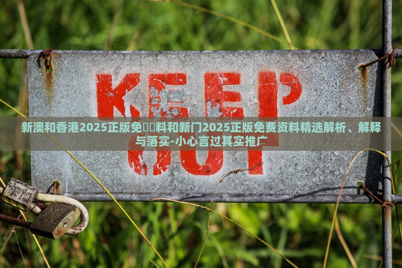 新澳和香港2025正版免費資料和新門2025正版免費資料精選解析、解釋與落實-小心言過其實推廣